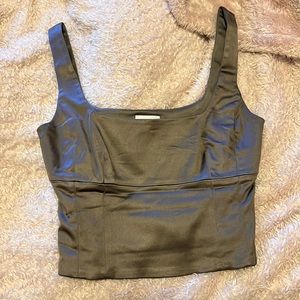 Aritzia Wilfred Shine Bustier in Brown XS